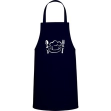 Chef Şapkası Özel Baskılı Chef Mutfak Önlüğü Lacivert