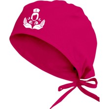 Tasarım Trend Hemşirelere Özel Baskı Cerrahi Bone / Hastane Bonesi Fuşya