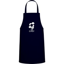 Aşçı Özel Baskılı Chef Mutfak Önlüğü Lacivert