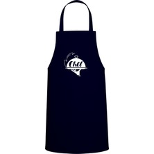 Chef Özel Baskılı Chef Mutfak Önlüğü Lacivert