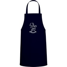 Enfes Chef Şapkası Özel Baskılı Chef Mutfak Önlüğü Lacivert