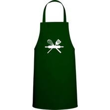 Mutfak Malzemesi Özel Baskılı Chef Mutfak Önlüğü Avcı Yeşili