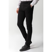 MCR Duz Siyah Renk Super Slim Fit Erkek Pantolon
