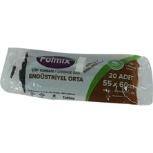 Yeni Estevia Lkm Çöp Torbası Orta Boy 55X60CM 150GR 25MIKRON 30LT Siyah Rulo 20 Adet Company