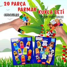 Yeni Estevia Clez 2 Set - 20 Parça  Emojiler ve Vahşi Hayvanlar Parmak Kukla Company