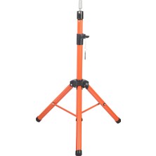 Estevia Kuaför Eğitim Mankeni İçin Metal Tripod - Turuncu + Taşıma Çantası