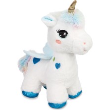 Halley Oyuncak Peluş Unicorn 35 cm  Beyaz-Mavi