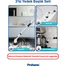 Prohane Elektrikli Temizlik Fırçası Için 3'lü Yedek Başlık Seti