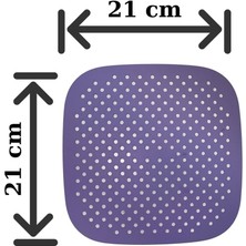 Ceritti Airfryer Medikal Silikon Kare Pişirme Matı Yırtılmayan,tekrar Kullanılabilen,yıkanabilir Pişirme Matı