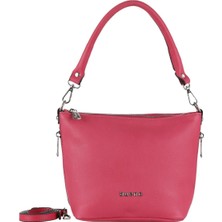 Bueno Shoes Fuşya Koyu Deri Kadın Omuz Çantası 01WBA7952 01WBA7952