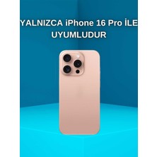 Paladyum Case iPhone 16 Pro Uyumlu Lux Işıltılı Inci Charmlı Kalpli Kılıf