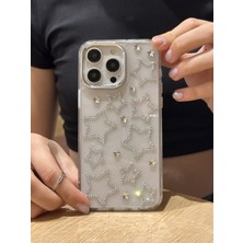 Paladyum Case iPhone 16 Pro Uyumlu Hologram Yıldızlı Şeffaf Kılıf