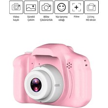 Ithalatçı Garantili Dijital Mini Kamera Fotoğraf Makinesi Pembe Çocuk Mini 1080P Hd Kamera Selfie 1