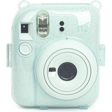 10 - 15 Mp Instax Mini 12 Yeşil Fotoğraf Makinesi-10'lu Film-Kıskaçlı Stand-Pvc Albüm ve Simli Plek