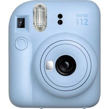 Sd Instax Mini 12 Fotoğraf MAKINESI-10LU Film-Simli Pleksi Kılıf ve Mıknatıslı Çerçeve Seti 2 Mavi