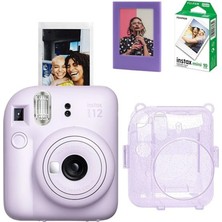 Resmi Distribütör Garantili Instax Mini 12 Fotoğraf MAKINESI-10LU Film-Simli Pleksi Kılıf ve Mıknat