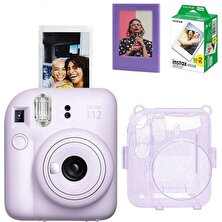 Resmi Distribütör Garantili Instax Mini 12 Fotoğraf MAKINESI-20LI Film-Simli Pleksi Kılıf ve Mıknat