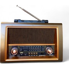 ROYALTREND Nostalji Ahşap Radyo,büyük Boy Gerçek Eskitme Nostaljik Radyo(Bluetooth Özellikli)