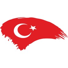 Sticker Masters Türk Bayrağı Türkiye Bayrak Sticker Motor Araba Kask Laptop Etiket 20X10 Cm