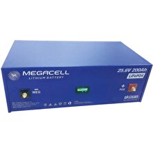 Megacell 25.6V 200AH Lifepo4 Lityum Demir Fosfat Akü