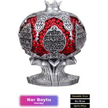 Özel Üretim Kutulu Antik Gümüş Canlılık Pozitiflik Dekoratif Karınca Duası Bereket Nar Boytu Biblo