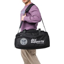 Dex Supports Fitness Sporcu Bilekliği Wrist Wraps + Xxl Büyük Boy Fitness Spor Çantası Gri 2'li Paket