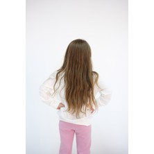 Pour La Riviere Kız Çocuk 2-6 Yaş Doğal Pamuklu Barbie Baskılı Bisiklet Yaka Uzun Kol Sweat Takım