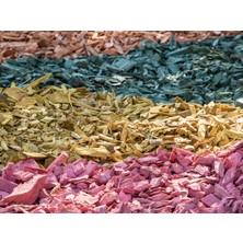 Peysan Dekoratif Pembe Renkli Ahşap Malç 40 Litre 2-5 cm Renkli Ağaç Kabuğu Renkli Ağaç Yongası Bahçe Dekor Peyzaj Color Mulch