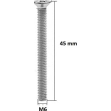 İlta Life M6X45 mm Vida+Somun+Pul Matkap Uçlu Yhb Vida Set 50 Adet