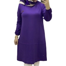 Fırfır Desenli Kristal Kumaş Tunik