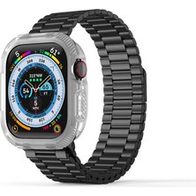 Coolacs Apple Watch Series 10 42MM Uyumlu Eğimli Kenarlar Arka Kısım Dahil Silikon Kasa Koruyucu