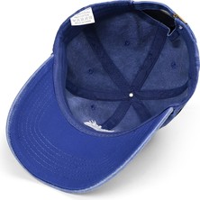 BlackBörk Baseball Wake Up Unisex Vintage Mavi Şapka (Cap)