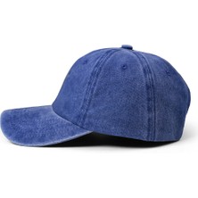 BlackBörk Baseball Wake Up Unisex Vintage Mavi Şapka (Cap)