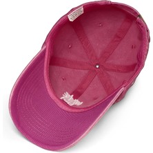 BlackBörk Baseball Aslan - 9 Unisex Vintage Pembe Şapka