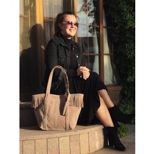 Süet Tote Çanta ( El ve Omuz Çantası)