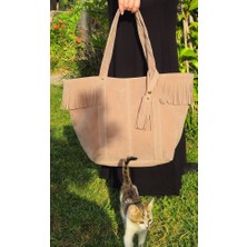 Süet Tote Çanta ( El ve Omuz Çantası)