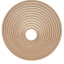 Buradadavar Hobi Ahşap 12'li Ham Mdf, 8mm Kalınlık, 30 cm Kasnak, Boyanabilir Vidasız Kasnak, Makrome Halkası, Düş Kapanı