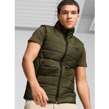 Puma Erkek Yelek Ess Padded Vest Koyu Yeşil Kalın Kumaş Slim Fit Kesim Doğa Aktiviteleri İçin