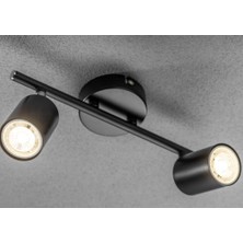 Mylights Mat Siyah Ikili LED Spot LED Aplik LED Avize Günışığı Ampullü LED Duvar Aplik