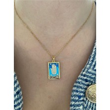 Pinery Jewels Vıp Seri - Fortune Fatmanın Eli Kararmaz Çelik Kadın Gold Kolye