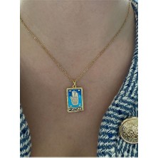 Pinery Jewels Vıp Seri - Fortune Fatmanın Eli Kararmaz Çelik Kadın Gold Kolye