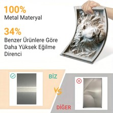 Dike Studio 3D Görünümlü Metal Tablo Aslan Galatasaray, Poster, Tablo, Tuval, Ev Dekorasyon, Dekorasyon