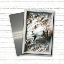 Dike Studio 3D Görünümlü Metal Tablo Aslan Galatasaray, Poster, Tablo, Tuval, Ev Dekorasyon, Dekorasyon
