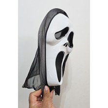 Atölye Mi Çığlık Maske Halloween Maske Arkası Tüllü Cadılar Bayramı Maskesi