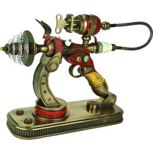Rakun Home Steampunk Serisi Standlı Dekoratif Lazer Tabanca Biblo