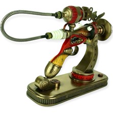 Rakun Home Steampunk Serisi Standlı Dekoratif Lazer Tabanca Biblo