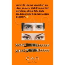 Kişiye Özel Tasarım Lazer Işleme Göz Portreli Hediyelik Zincir Bileklik
