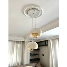 Limon 3Design 2 Li Sarkıt Avize Rustik E27 Modern Avize Bohem Beton Görünüm (E27 Ampul Dahildir.)