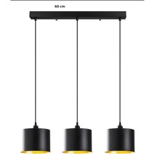 Demet Habek Nylights  Masa  Üstü Sıralı Matel Avize Vintage Rustik Avize