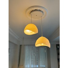 Limon 3Design 2 Li Sarkıt Avize Rustik E27 Modern Avize Bohem Beton Görünüm (E27 Ampul Dahildir.)